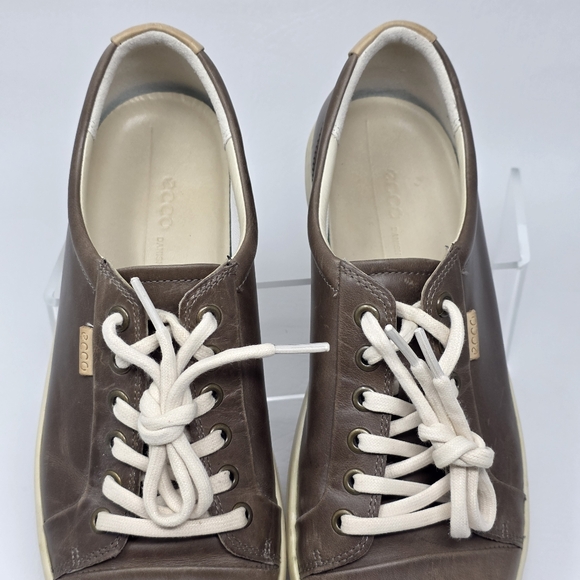 ECCO Soft 7 Women's Size US 9/9.5 EU 40 Brown Leather Sneakers Lace-Up Low Top - Picture 10 of 10